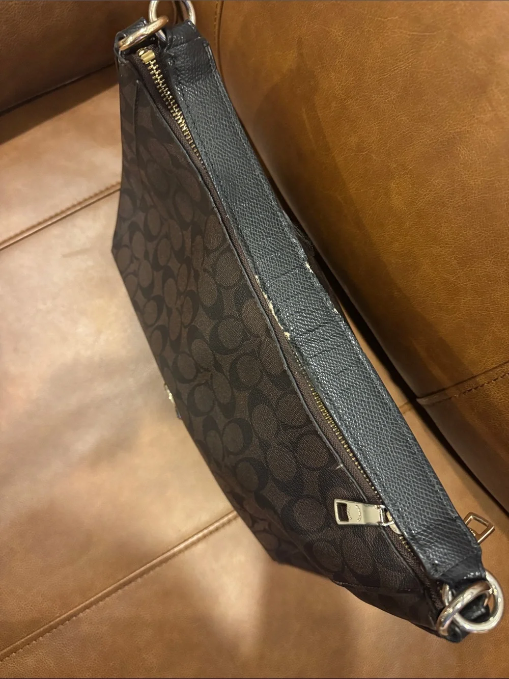 Coach F34899 Celeste East West Signature Canvas Convertible Hobo Shoulder Bag